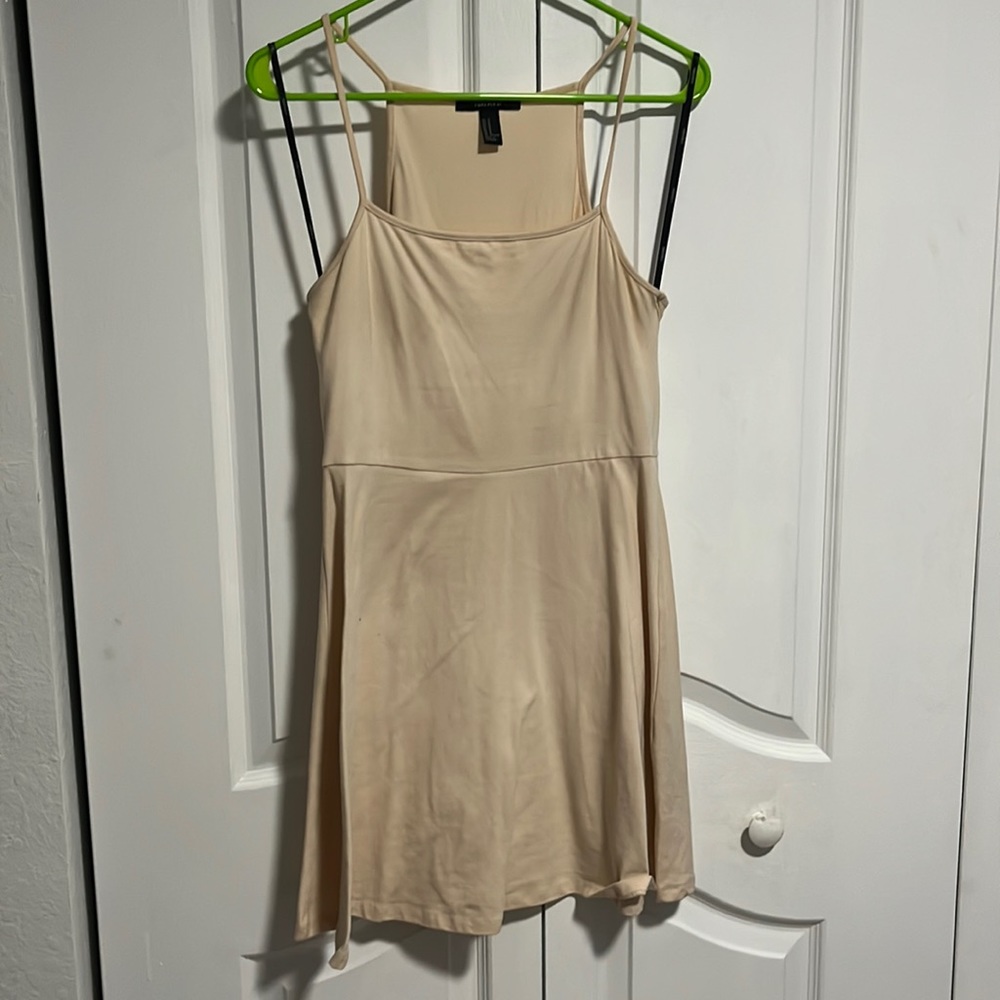 Tan skater dress from forever 21 size M